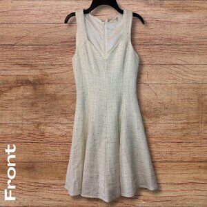 Altar'd State Ivory Tweed Fit & Flare Dress XS - Elegant & Chic
